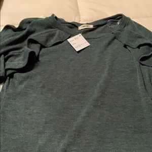 Long sleeve top with ruffle detail